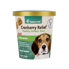 NaturVet Cranberry Relief Plus Echinacea Soft Chew Cup 犬用防止尿道結石保健品 60's